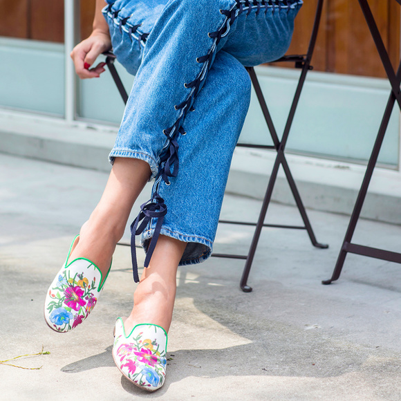 🚫SOLD🚫 Jon Josef Great Slippers Mules Provence Floral - Picture 4 of 5